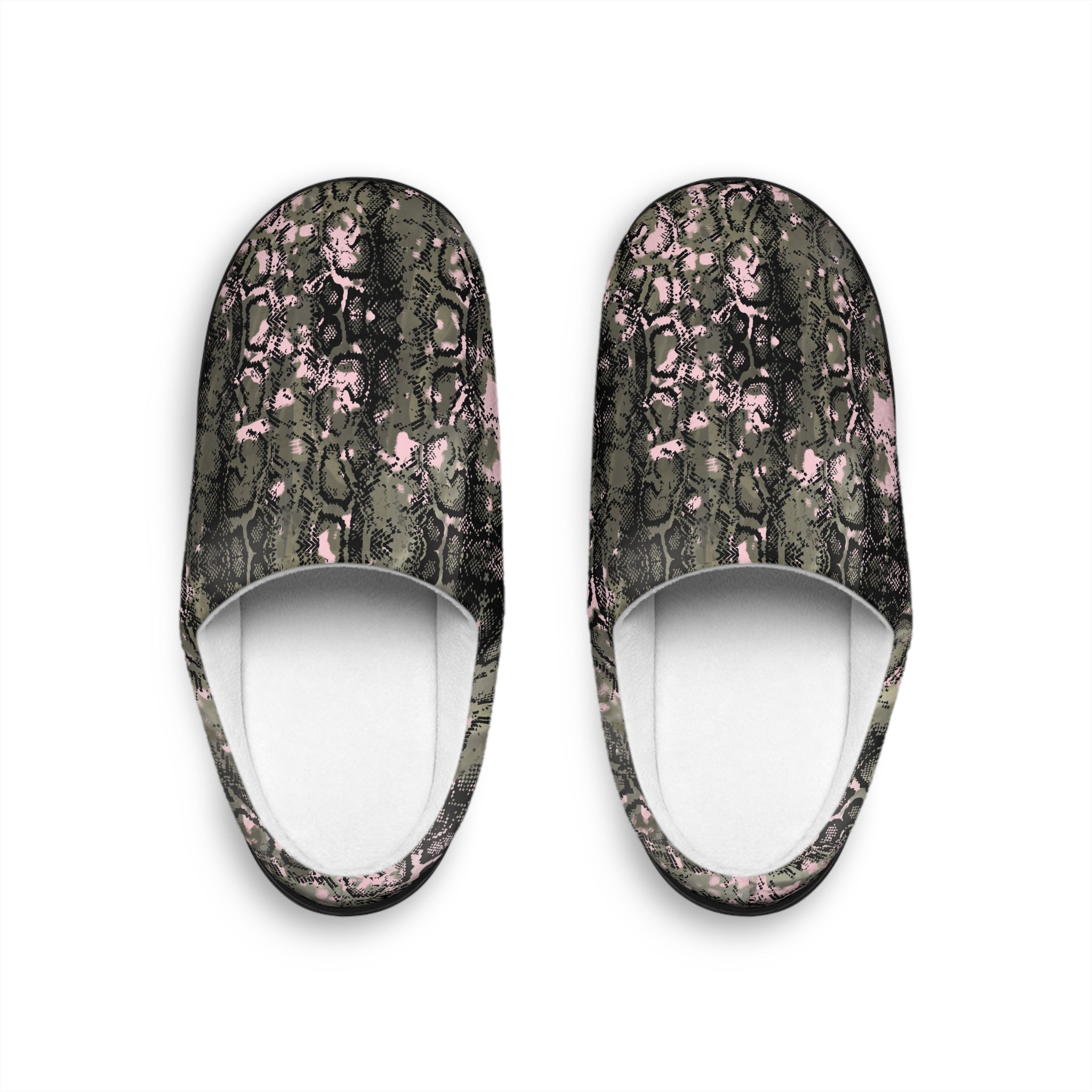 Stylish Women Indoor Slippers - Cozy Snakeskin Design for Home Comfort